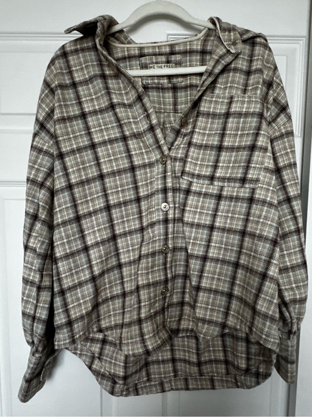 Free People Plaid Button-Front Men's Shirt Jacket